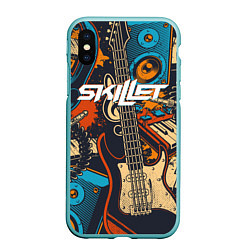 Чехол iPhone XS Max матовый Skillet Скиллет Z, цвет: 3D-мятный