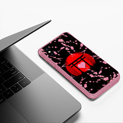 Чехол iPhone XS Max матовый Сакура Япония Japan Z, цвет: 3D-малиновый — фото 2