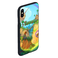 Чехол iPhone XS Max матовый Terraria Террария Z, цвет: 3D-черный — фото 2