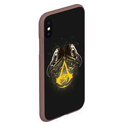 Чехол iPhone XS Max матовый Assassins crows, цвет: 3D-коричневый — фото 2