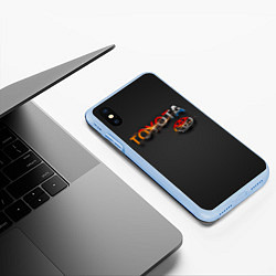 Чехол iPhone XS Max матовый TOYOTA SHARDS, цвет: 3D-голубой — фото 2