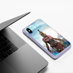 Чехол iPhone XS Max матовый Воинственная Кассандра, цвет: 3D-светло-сиреневый — фото 2