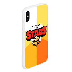 Чехол iPhone XS Max матовый BRAWL STARS - БРАВЛ СТАРС, цвет: 3D-белый — фото 2