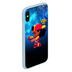 Чехол iPhone XS Max матовый Brawl Stars перс Meg, цвет: 3D-голубой — фото 2