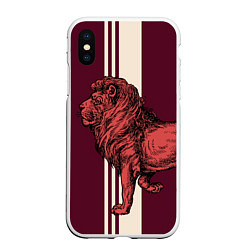 Чехол iPhone XS Max матовый Король Лев Lion King, цвет: 3D-белый