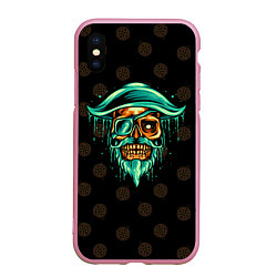 Чехол iPhone XS Max матовый Gold of Pirates, цвет: 3D-розовый