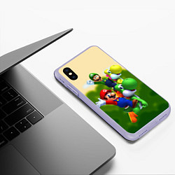 Чехол iPhone XS Max матовый 3DMario, цвет: 3D-светло-сиреневый — фото 2