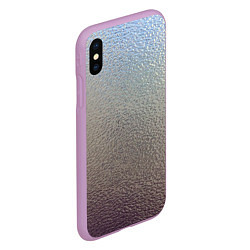 Чехол iPhone XS Max матовый Металликскин, цвет: 3D-сиреневый — фото 2