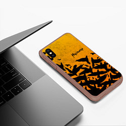 Чехол iPhone XS Max матовый ВОРОНЫ ХЕЛЛОУИН CROWS HALLOWEEN, цвет: 3D-коричневый — фото 2