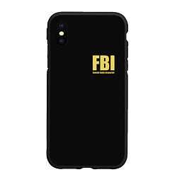 Чехол iPhone XS Max матовый FBI Female Body Inspector, цвет: 3D-черный