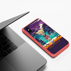Чехол iPhone XS Max матовый Кукла аниме на море Хеллоуин, цвет: 3D-красный — фото 2
