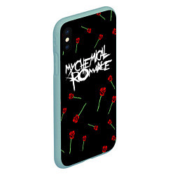 Чехол iPhone XS Max матовый MY CHEMICAL ROMANCE РОЗЫ MCR ROSES, цвет: 3D-мятный — фото 2