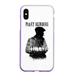 Чехол iPhone XS Max матовый Thomas Shelby Peaky Blinders, цвет: 3D-светло-сиреневый