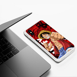 Чехол iPhone XS Max матовый Манки Д Луффи, One Piece, цвет: 3D-белый — фото 2