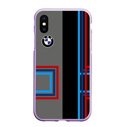 Чехол iPhone XS Max матовый Автомобиль BMW БМВ, цвет: 3D-сиреневый