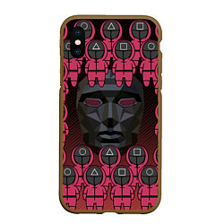 Чехол iPhone XS Max матовый ВЕДУЩИЙ С ОХРАННОЙ GUARDS, цвет: 3D-коричневый