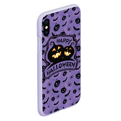 Чехол iPhone XS Max матовый Хэллоуин 2021 Halloween 2021, цвет: 3D-светло-сиреневый — фото 2