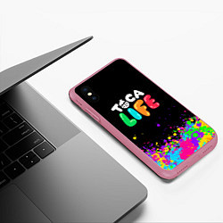 Чехол iPhone XS Max матовый Toca Life, цвет: 3D-малиновый — фото 2