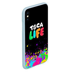 Чехол iPhone XS Max матовый Toca Life, цвет: 3D-голубой — фото 2