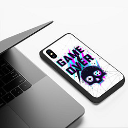 Чехол iPhone XS Max матовый Game OVER - NEON 3D, цвет: 3D-черный — фото 2
