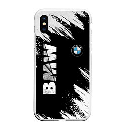 Чехол iPhone XS Max матовый BMW GRUNGE БМВ ГРАНЖ, цвет: 3D-белый