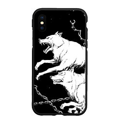 Чехол iPhone XS Max матовый Белые волки