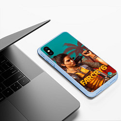Чехол iPhone XS Max матовый Far Cry Dani Rojas, цвет: 3D-голубой — фото 2