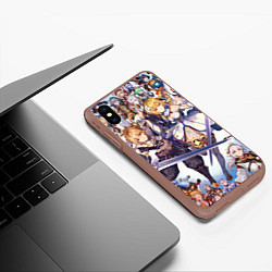 Чехол iPhone XS Max матовый GENSHIN IMPACT ПЕРСОНАЖИ, цвет: 3D-коричневый — фото 2