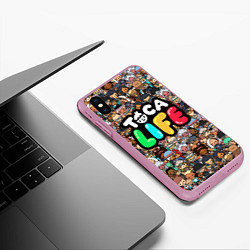 Чехол iPhone XS Max матовый Toca Life, цвет: 3D-розовый — фото 2