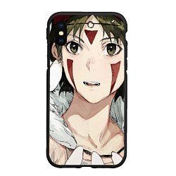 Чехол iPhone XS Max матовый Princеss mononoke, цвет: 3D-черный