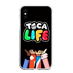 Чехол iPhone XS Max матовый Toca Life: Friends, цвет: 3D-белый