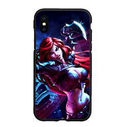 Чехол iPhone XS Max матовый Катарина League of legends, цвет: 3D-черный