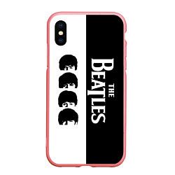 Чехол iPhone XS Max матовый The Beatles черно - белый партер, цвет: 3D-баблгам