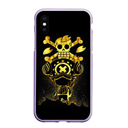 Чехол iPhone XS Max матовый ONE PIECE ВАН ПИС GOLDEN, цвет: 3D-светло-сиреневый