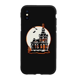 Чехол iPhone XS Max матовый Gloomy Castle, цвет: 3D-черный