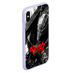 Чехол iPhone XS Max матовый BERSERK ЧБ БЕРСЕРК, цвет: 3D-светло-сиреневый — фото 2