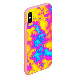 Чехол iPhone XS Max матовый Яркая абстракция космических красок, цвет: 3D-баблгам — фото 2