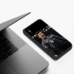 Чехол iPhone XS Max матовый Левандовски, цвет: 3D-черный — фото 2