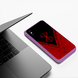 Чехол iPhone XS Max матовый Berserk - Берсерк, цвет: 3D-фиолетовый — фото 2