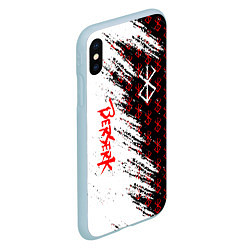 Чехол iPhone XS Max матовый Berserk Anime, цвет: 3D-голубой — фото 2