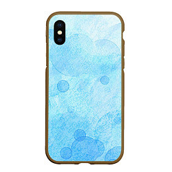 Чехол iPhone XS Max матовый Пузыри воздуха, цвет: 3D-коричневый