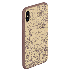 Чехол iPhone XS Max матовый Рисованный камень, цвет: 3D-коричневый — фото 2