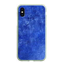 Чехол iPhone XS Max матовый Ночная синева, цвет: 3D-салатовый