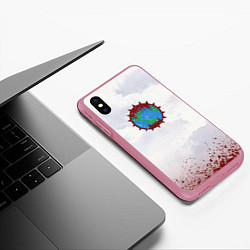 Чехол iPhone XS Max матовый Пожиратели миров до Ереси цвет легиона, цвет: 3D-малиновый — фото 2
