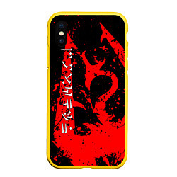 Чехол iPhone XS Max матовый TES RED DRAGON, FUS RO DAH SYMBOL, цвет: 3D-желтый