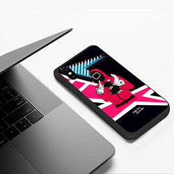 Чехол iPhone XS Max матовый Игра в кальмара - девушка с котиком, цвет: 3D-черный — фото 2