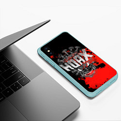 Чехол iPhone XS Max матовый Hoax, цвет: 3D-мятный — фото 2