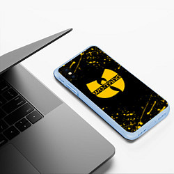 Чехол iPhone XS Max матовый WU-TANG CLAN БРЫЗГИ КРАСОК, цвет: 3D-голубой — фото 2