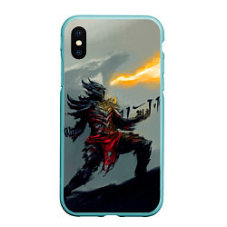 Чехол iPhone XS Max матовый Dragonborne is here, цвет: 3D-мятный