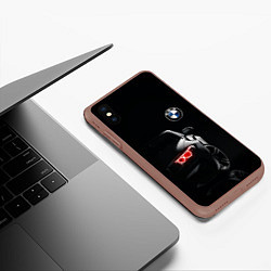 Чехол iPhone XS Max матовый BMW МИНИМЛ, цвет: 3D-коричневый — фото 2